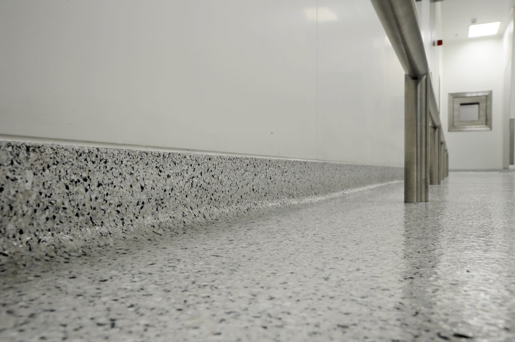 ecoflake flooring in a clean, industrial or commercial space