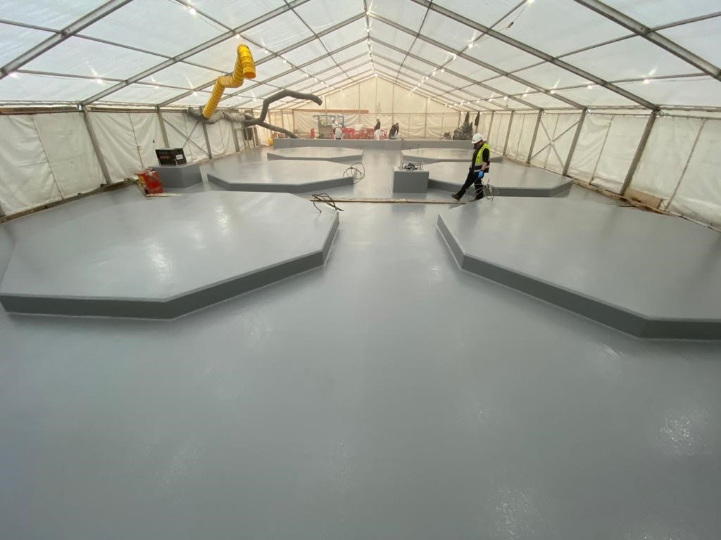 Chemical resistant coatings and protective linings in semiconductor facility