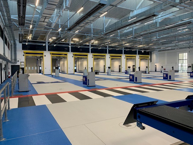 poxy and cement DPM flooring system in vehicle testing centre