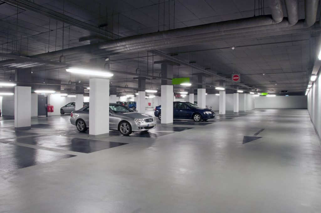 Epoxy flooring with integrated anti-carbonation wall coatings