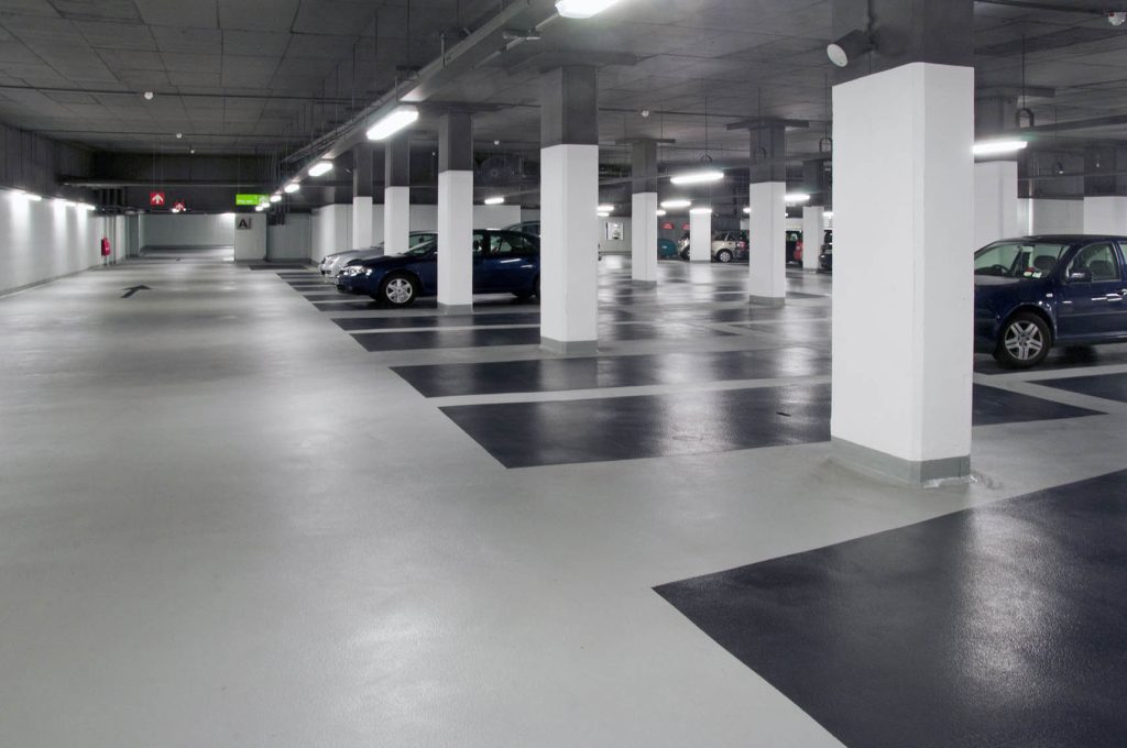 Anti-carbonation coating on basement columns