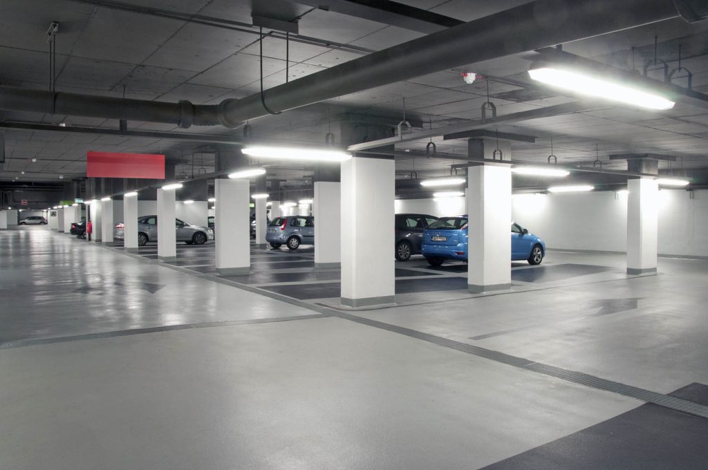 Anti-carbonation coating on basement soffit