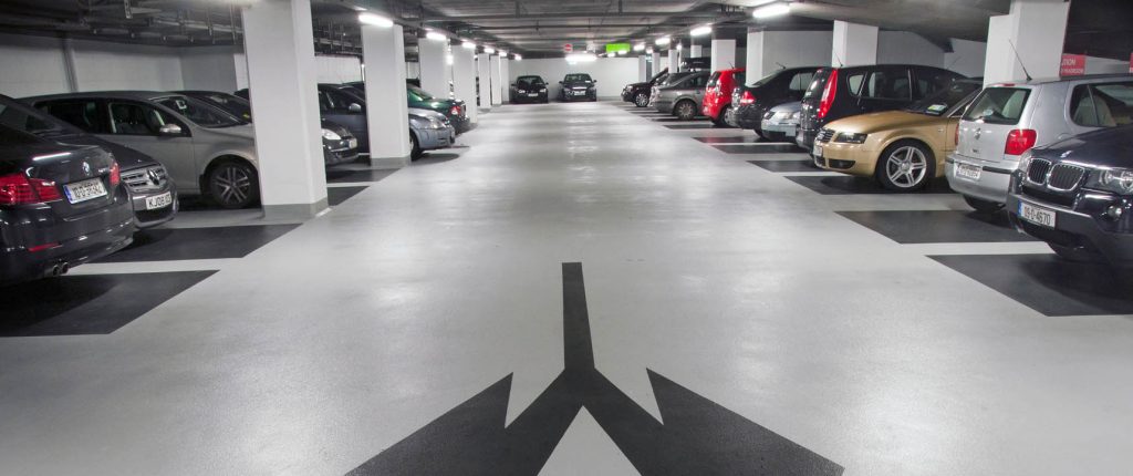 Epoxy flooring covering entire basement structure