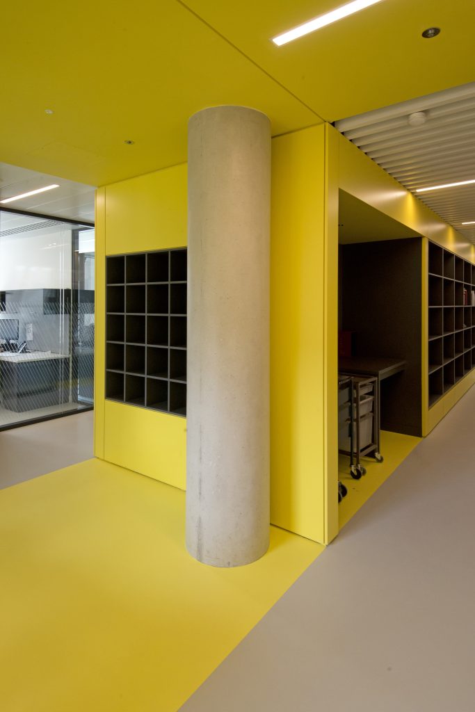 Smooth polyurethane Comfort Floor in a modern facility